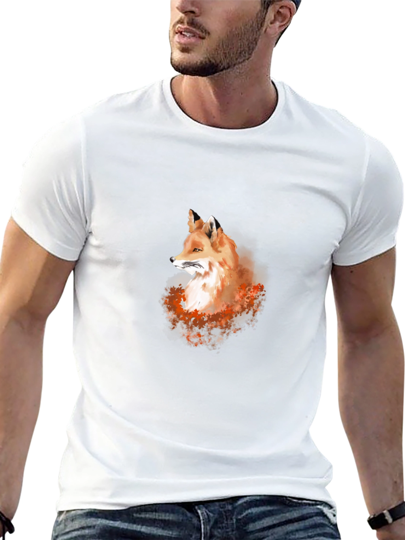 Fox Graphic Tee - Cool Animal Print Shirt