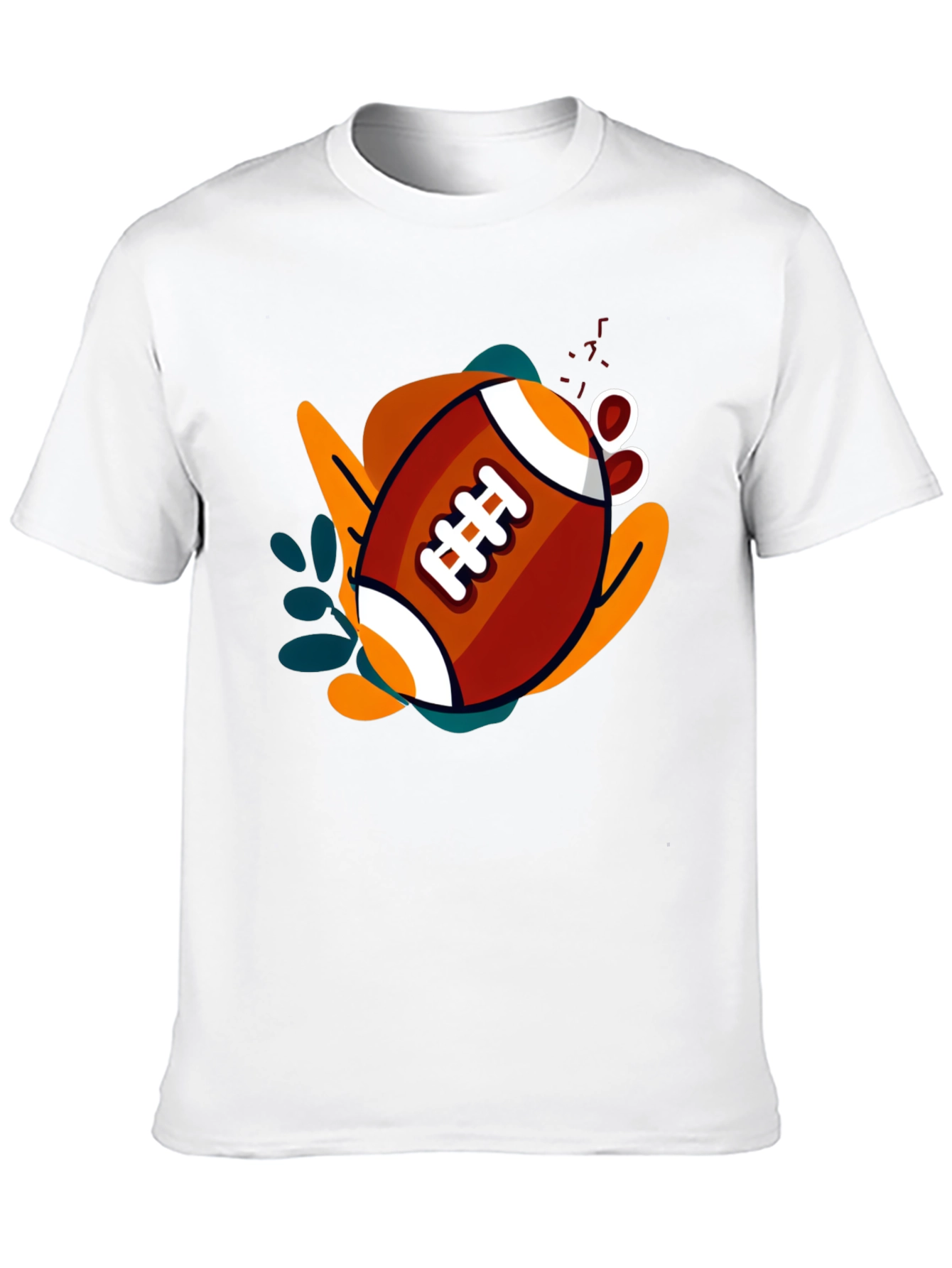 Graphic Football T-Shirt - Black Casual Tee