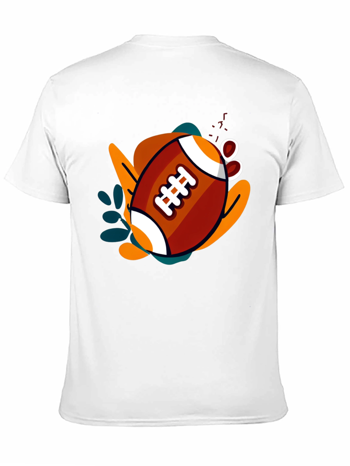 Graphic Football T-Shirt - Black Casual Tee