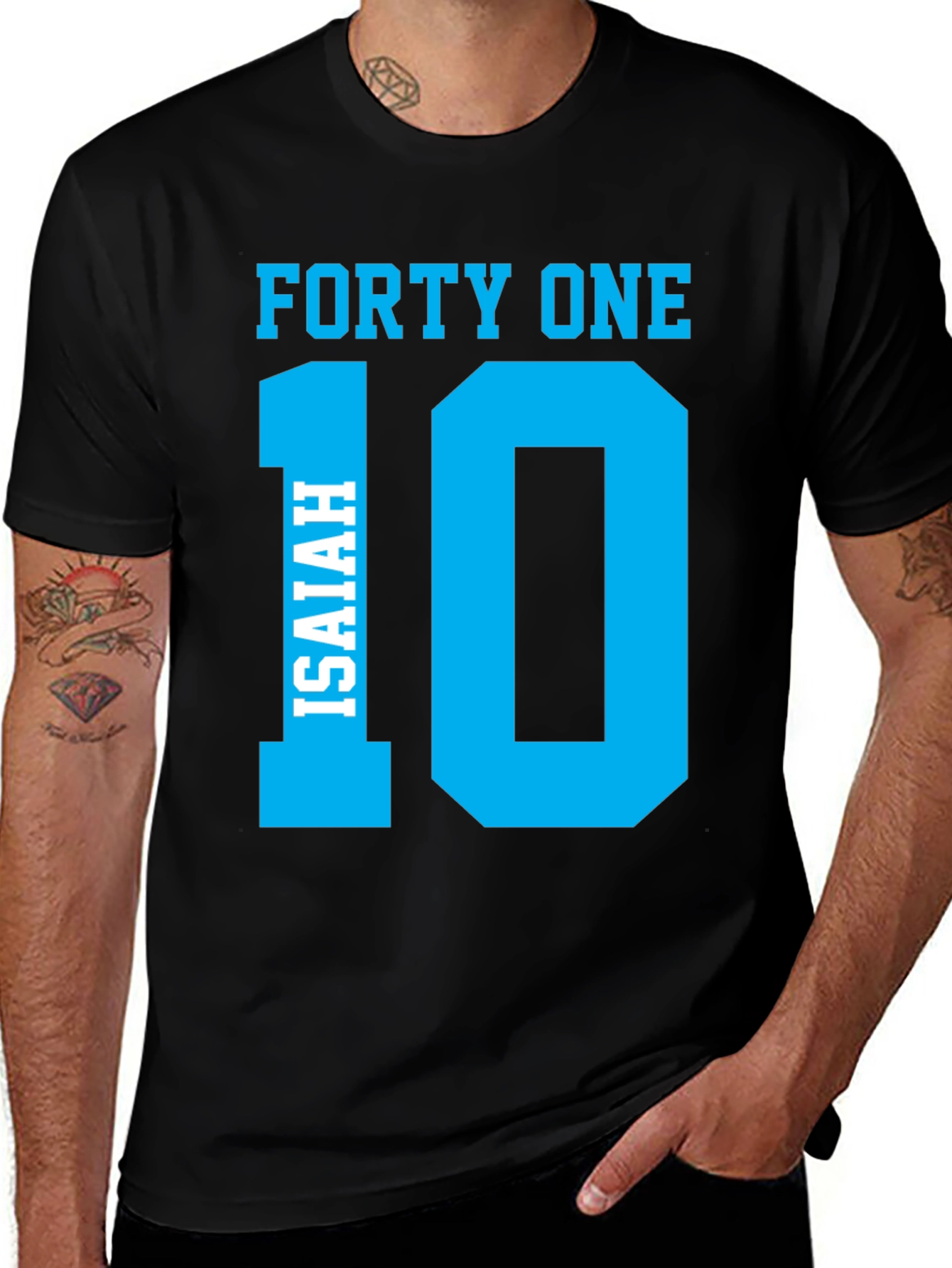 Forty One Isaiah 10 Black T-Shirt