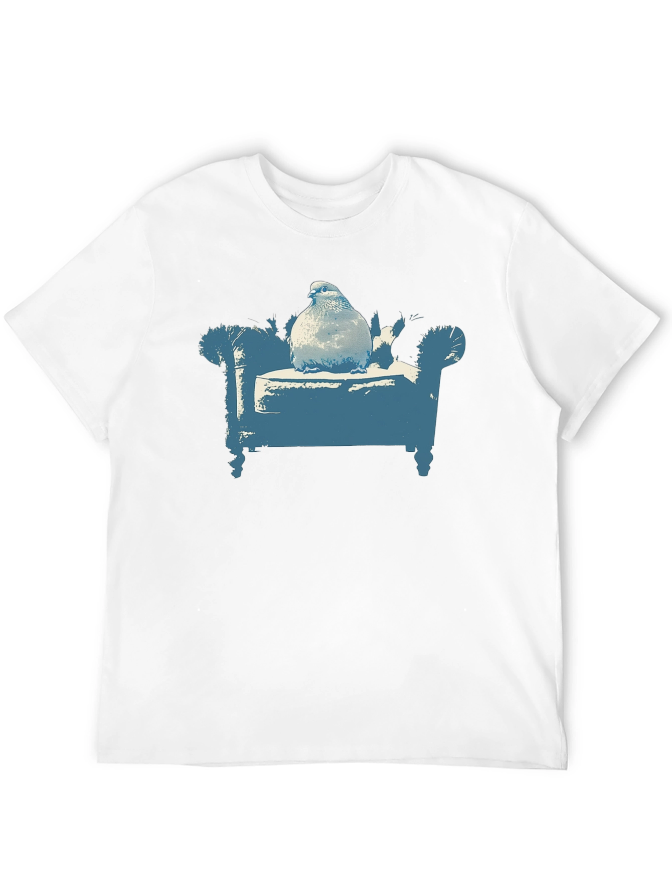 Pigeon on Couch Graphic T-Shirt - Quirky Menswear