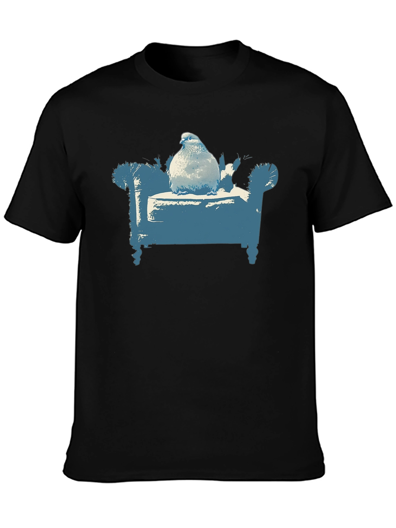 Pigeon on Couch Graphic T-Shirt - Quirky Menswear