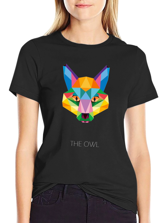 Geometric Owl T-Shirt - Modern Graphic Tee