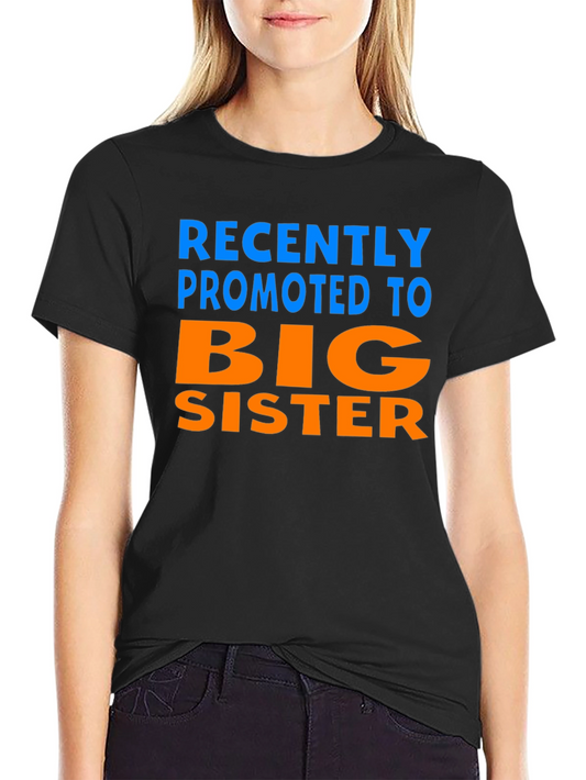 Promoted to Big Sister T-Shirt - Black