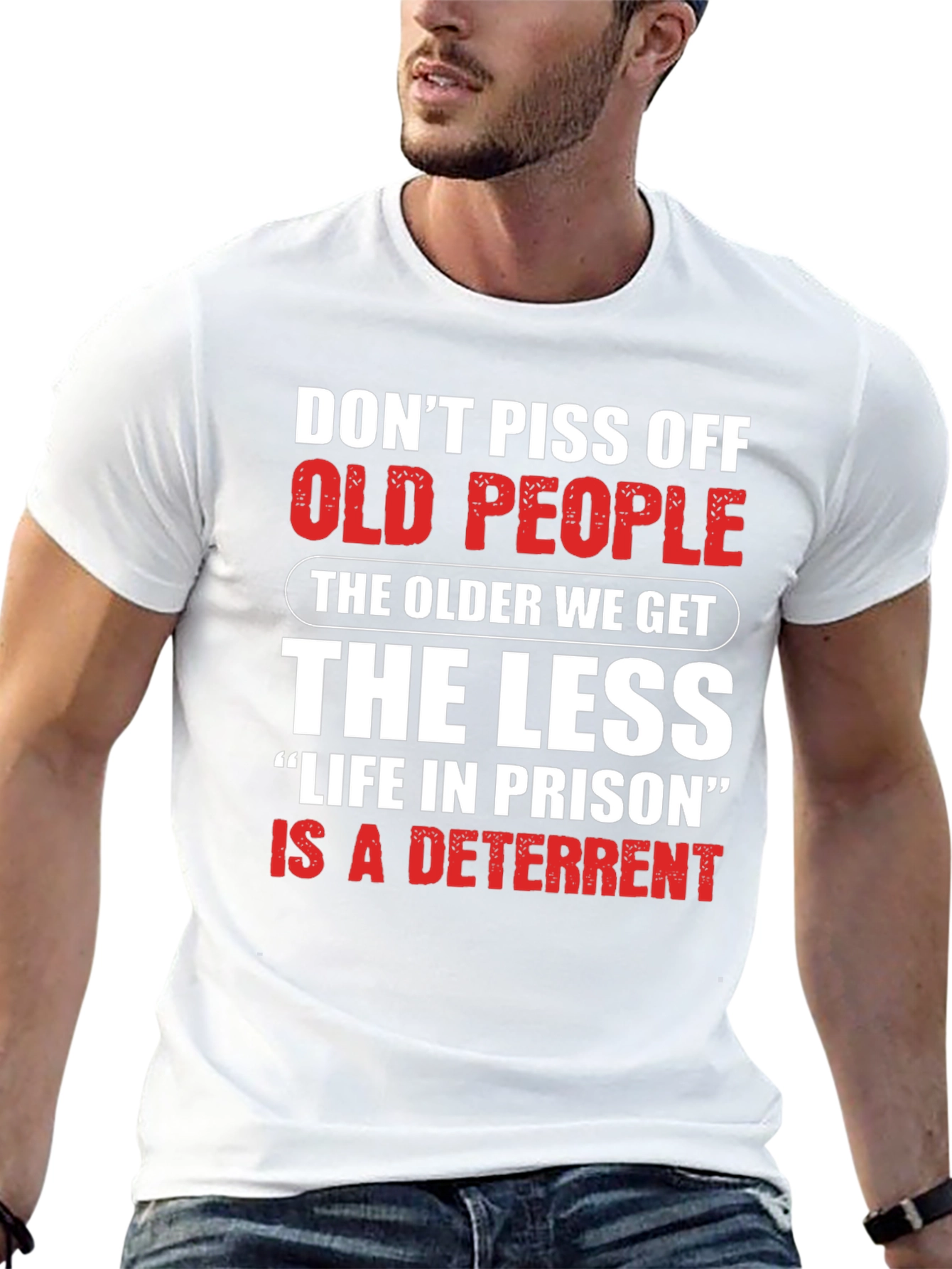 Dont Piss Off Old People Black T-Shirt