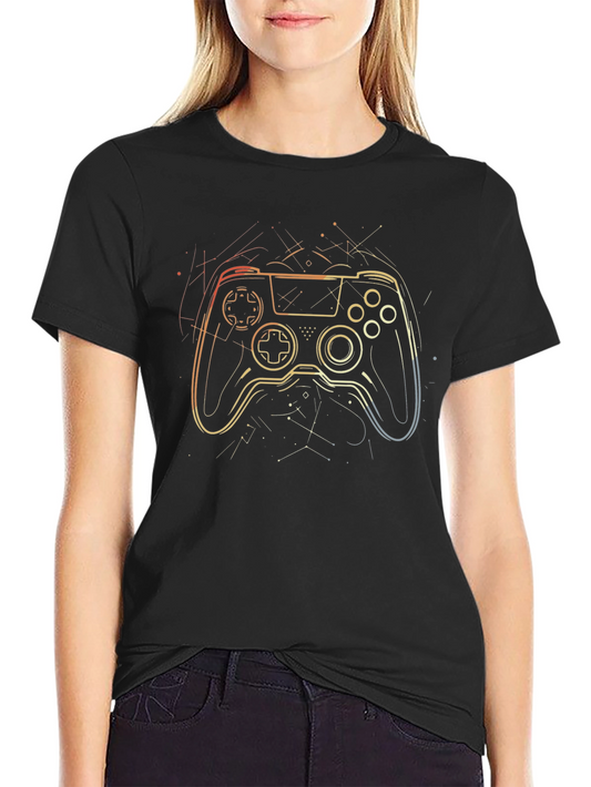 Gaming Controller Graphic Tee - Black Casual Gamer T-Shirt