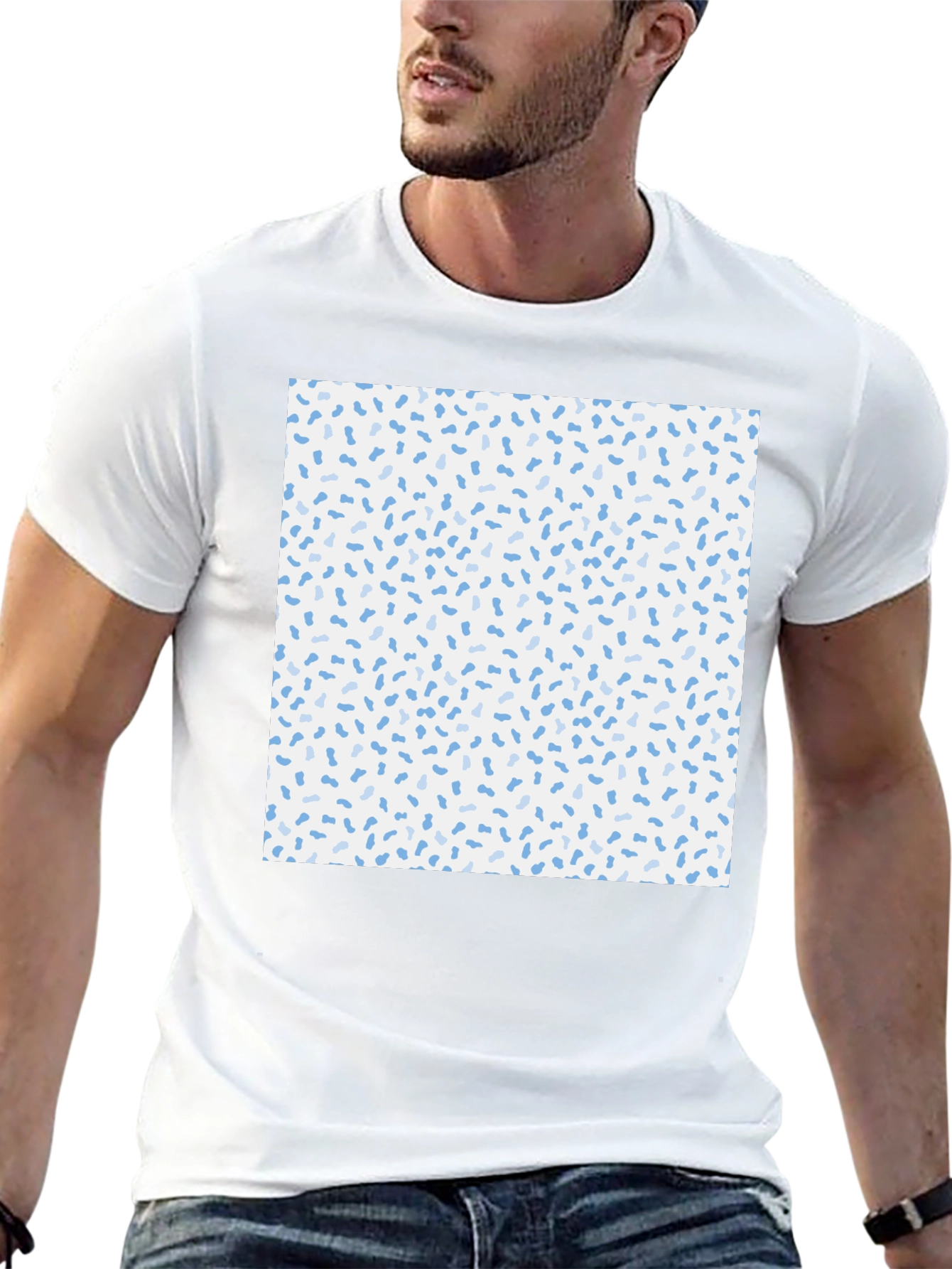 Fun Sprinkles Pattern Black T-Shirt