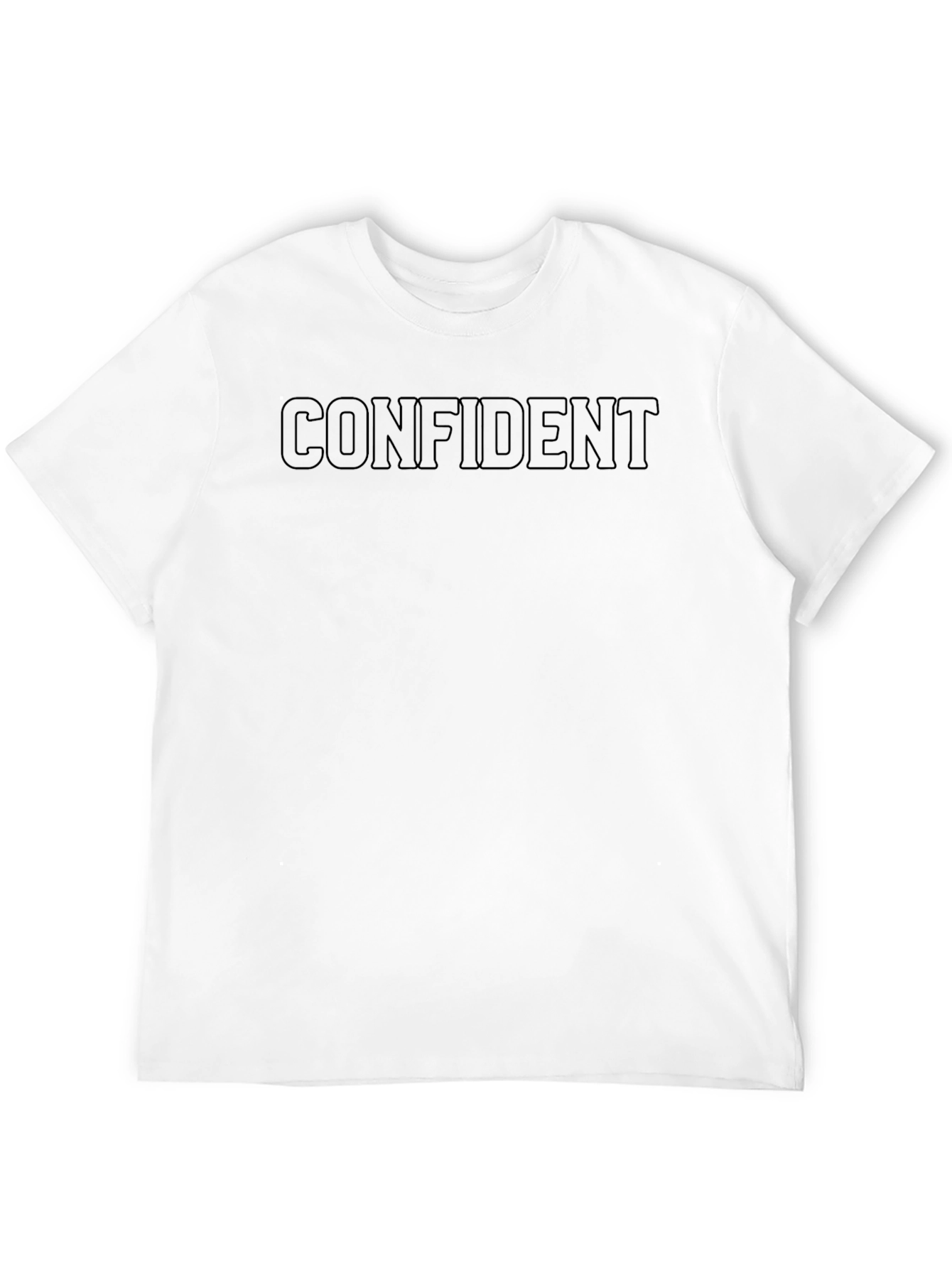 Confident Graphic Tee - Black Casual T-Shirt