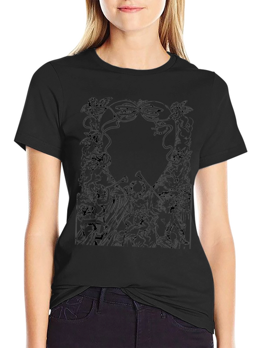 Angelic Graphic Print Black T-Shirt