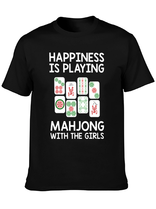Happiness is Playing Mahjong T-Shirt