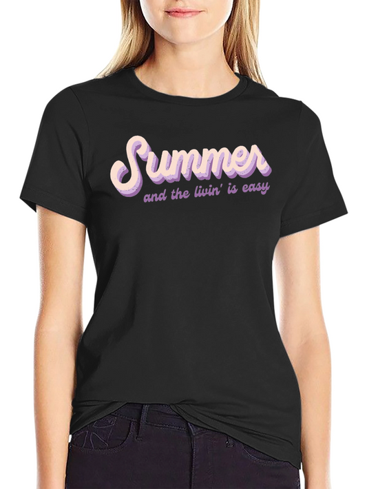 Summer Livin T-Shirt - Black Casual Tee