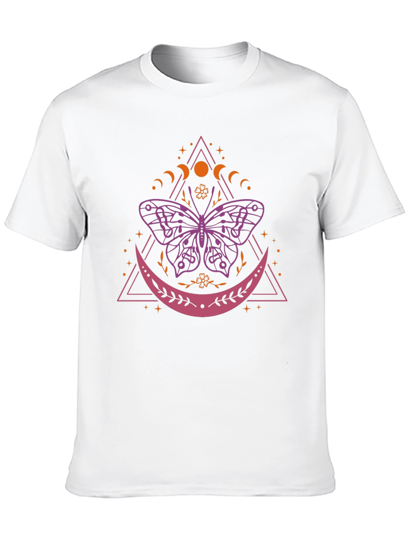 Mystic Butterfly Graphic Tee - Stylish Black Cotton T-Shirt