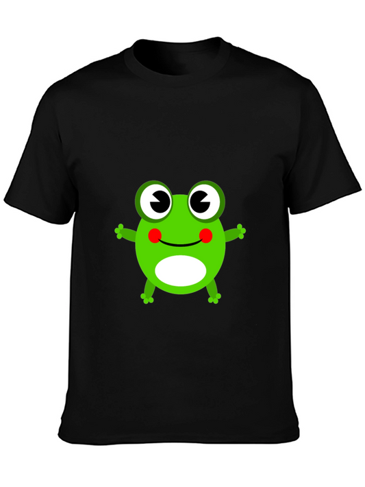 Frog Graphic T-Shirt - Black Cotton Tee