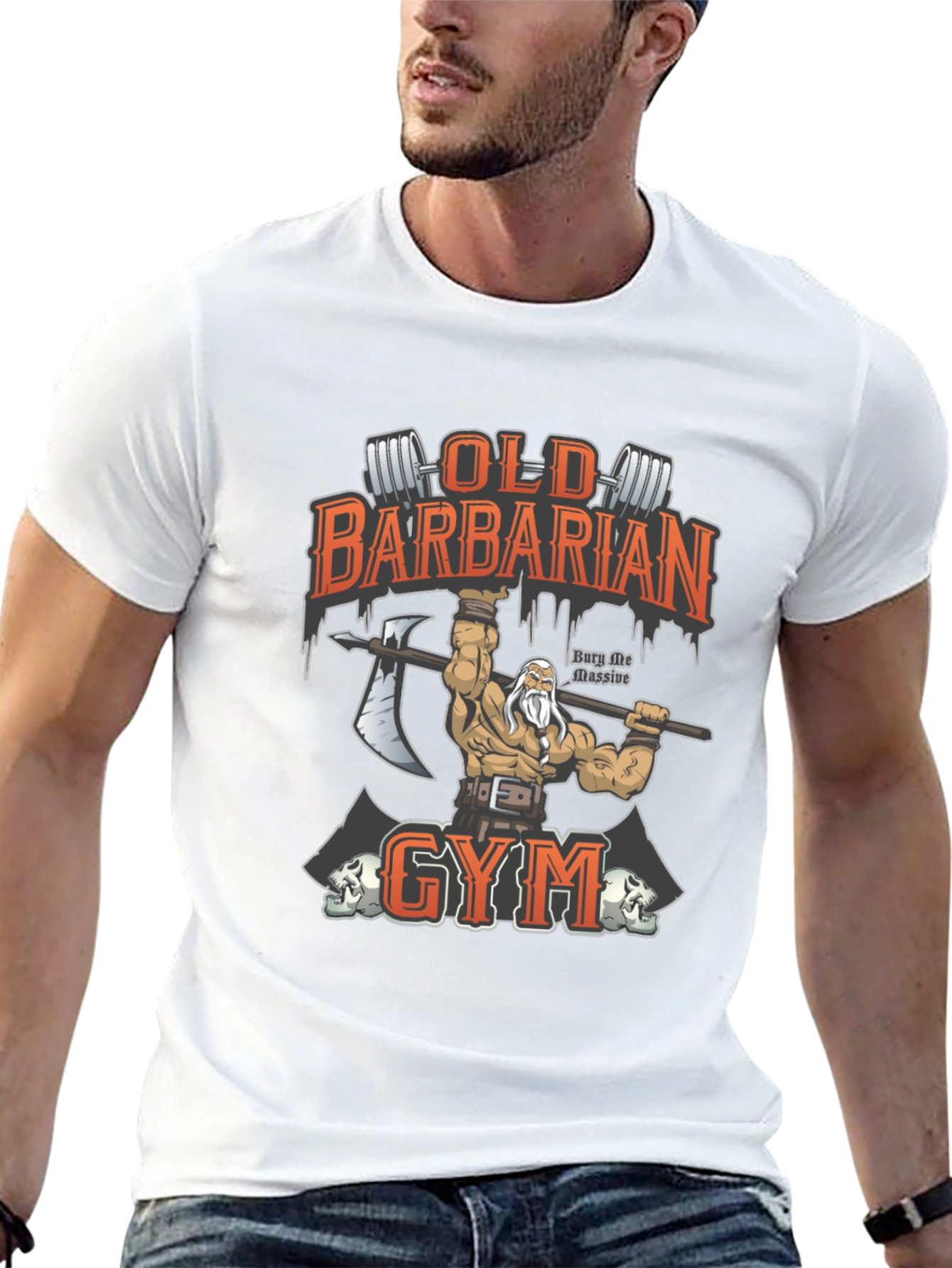 Old Barbarian Gym Black T-Shirt