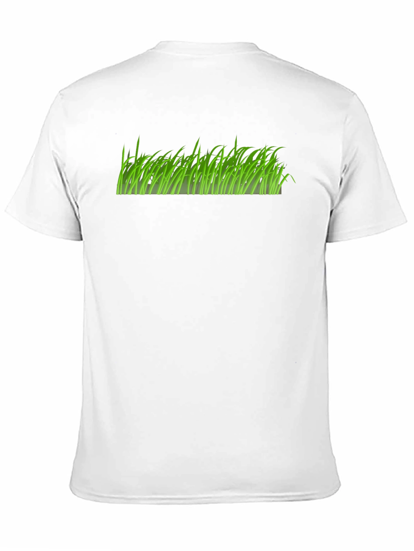 Green Grass Graphic Print Black T-Shirt