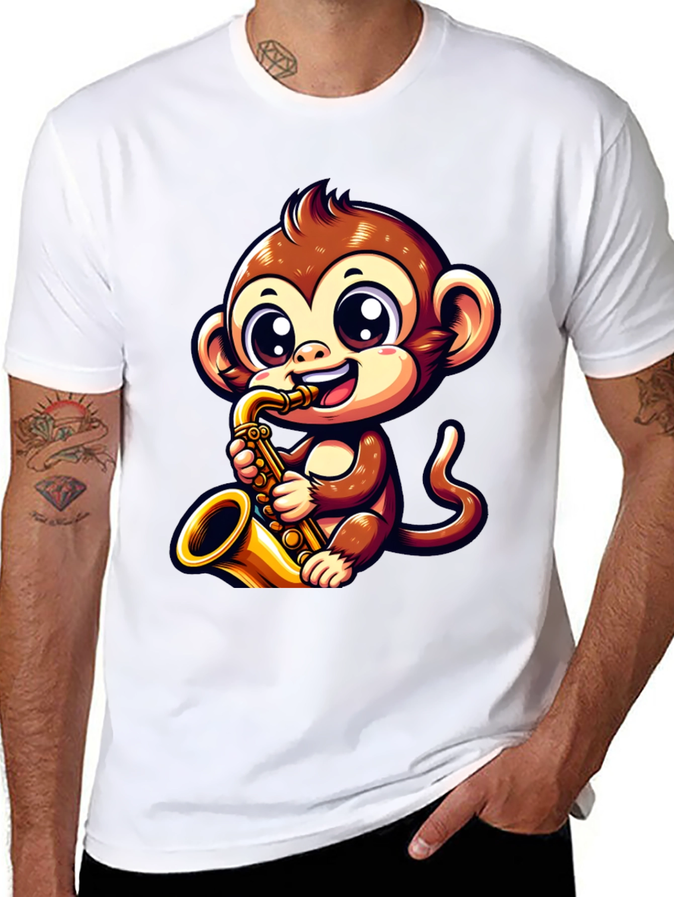 Monkey Saxophone T-Shirt