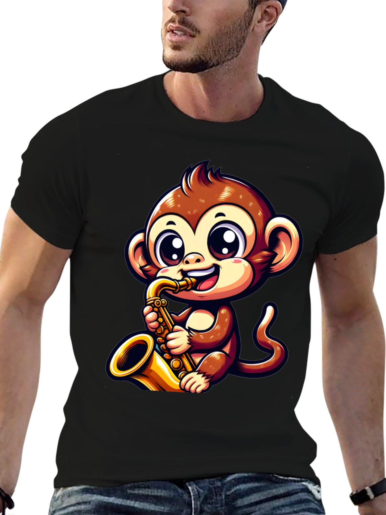 Monkey Saxophone T-Shirt