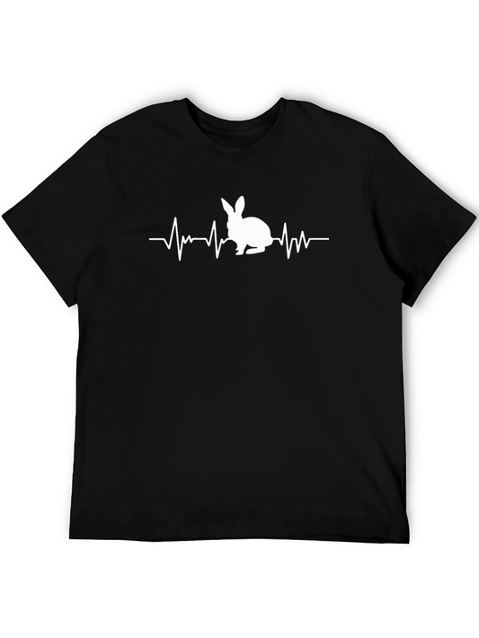 Bunny Heartbeat T-Shirt - Black