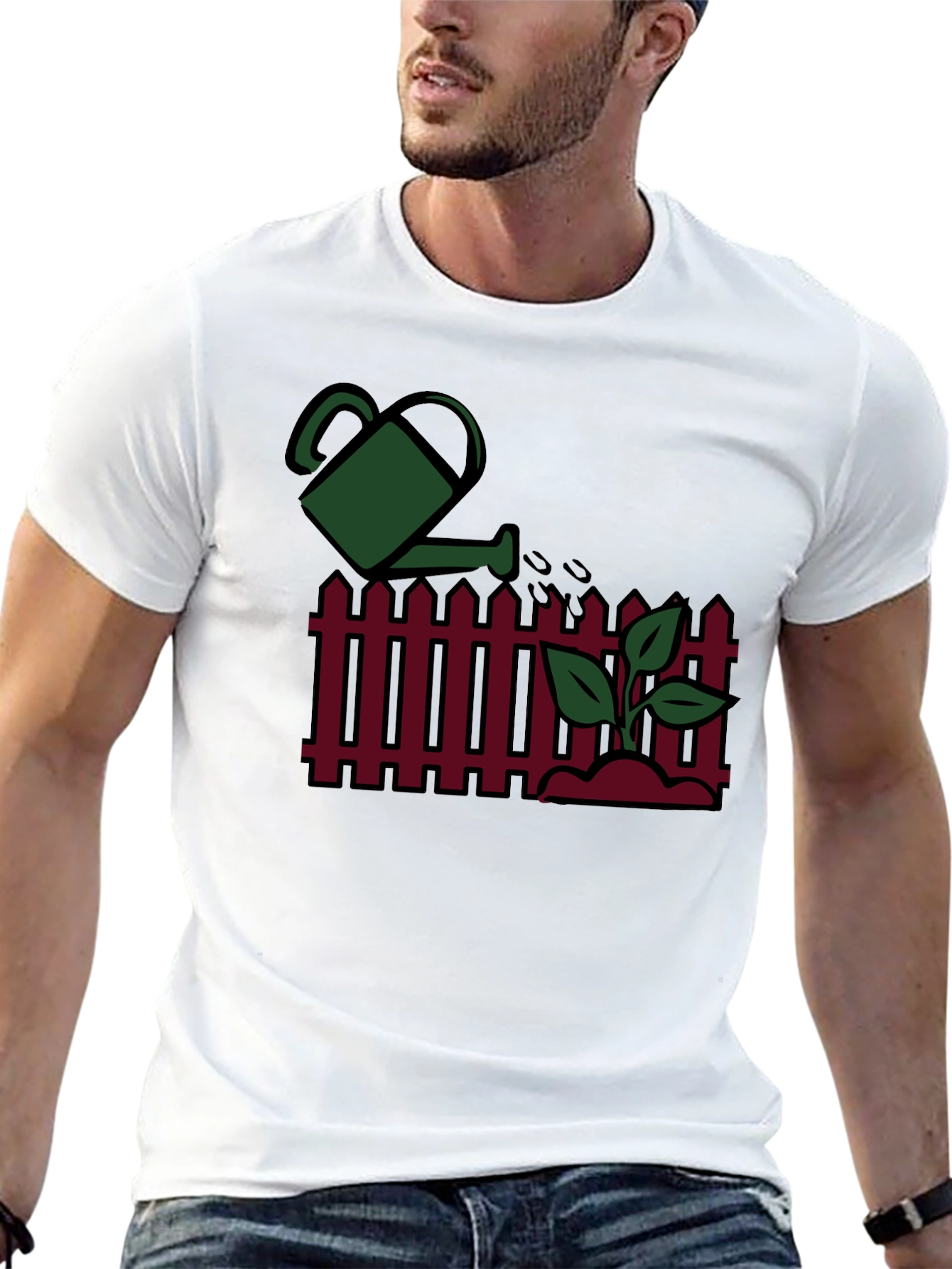 Gardening Graphic Tee - Black Cotton Shirt