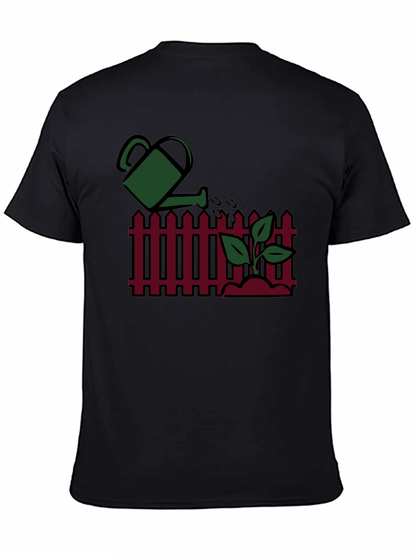 Gardening Graphic Tee - Black Cotton Shirt
