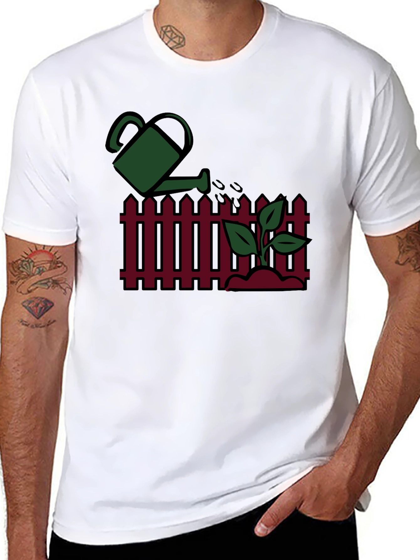 Gardening Graphic Tee - Black Cotton Shirt