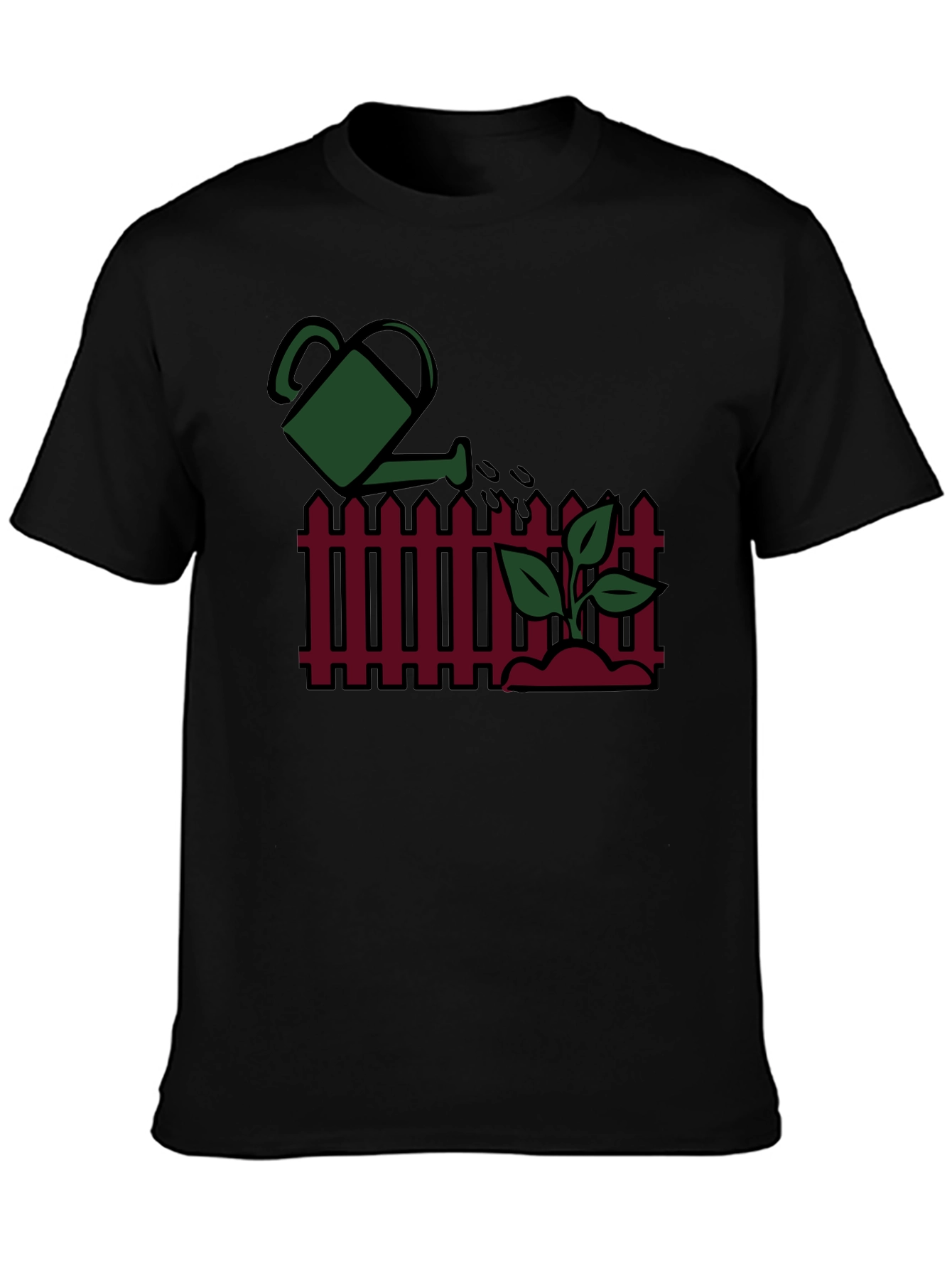Gardening Graphic Tee - Black Cotton Shirt