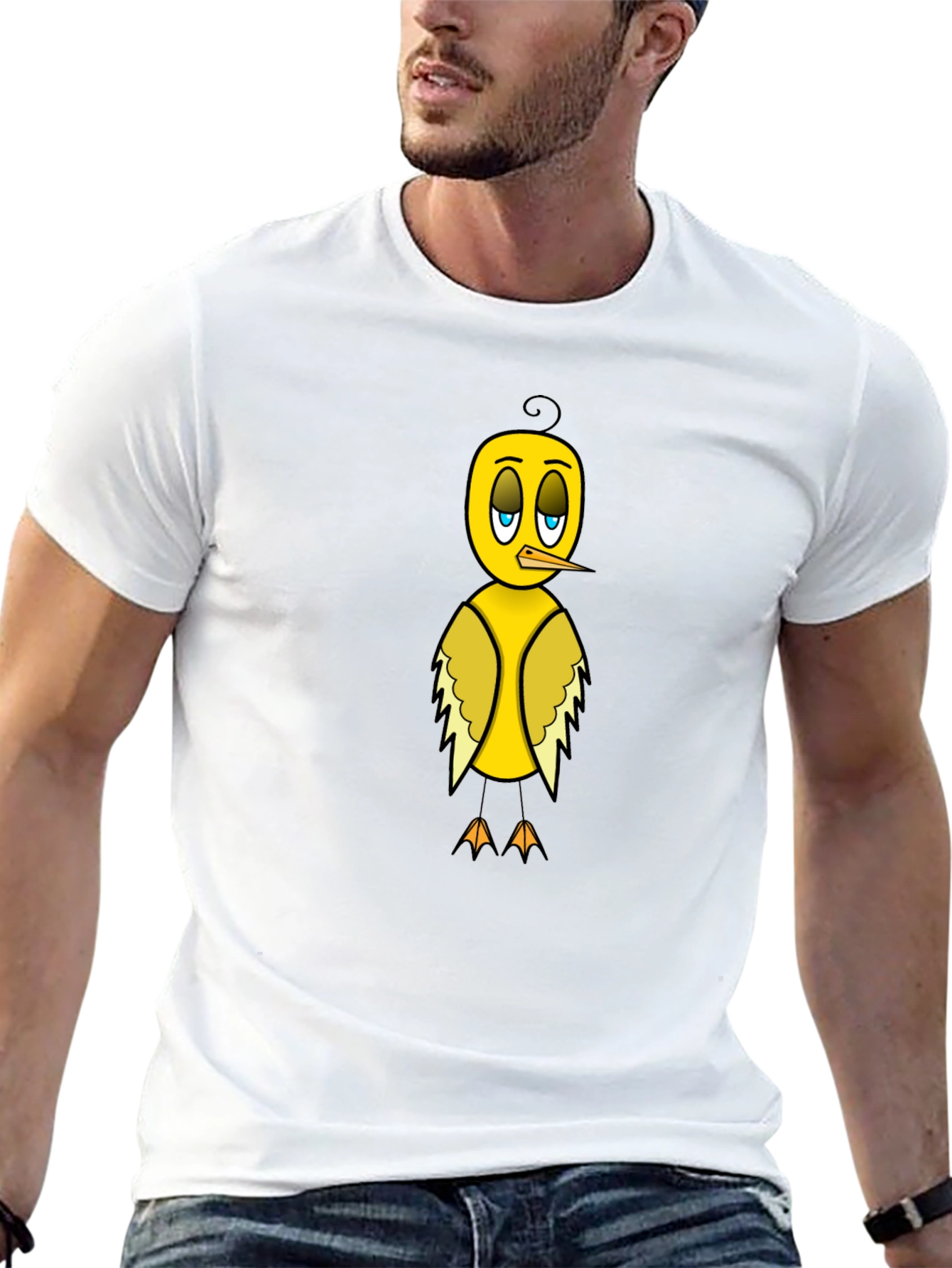 Cartoon Bird Graphic Tee - Unique Design