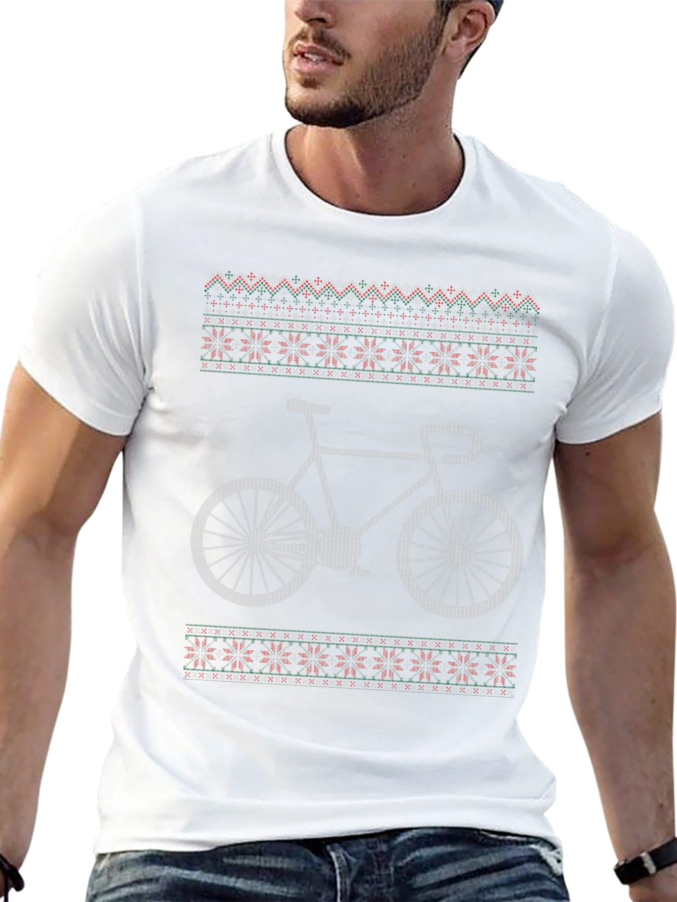 Cycling Christmas Sweater T-Shirt