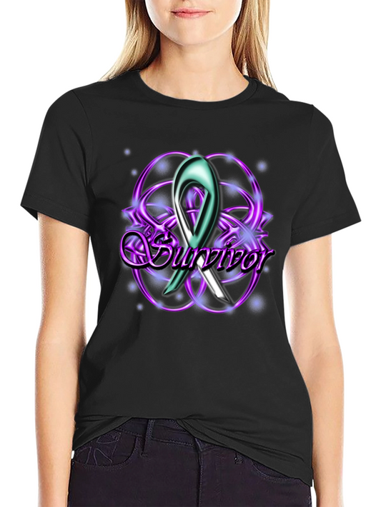 Survivor Ribbon Graphic Tee - Awareness & Support