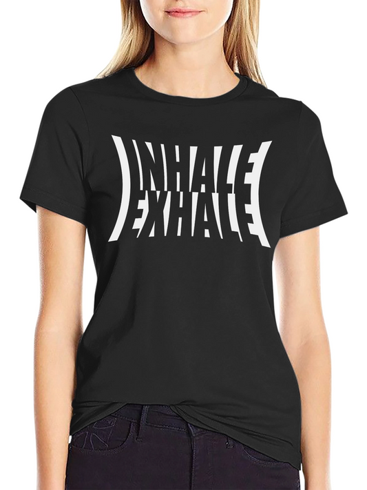 Inhale Exhale Graphic Tee - Trendy Comfort