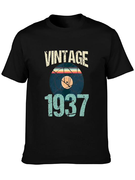 Vintage 1937 T-Shirt - Retro Record Design