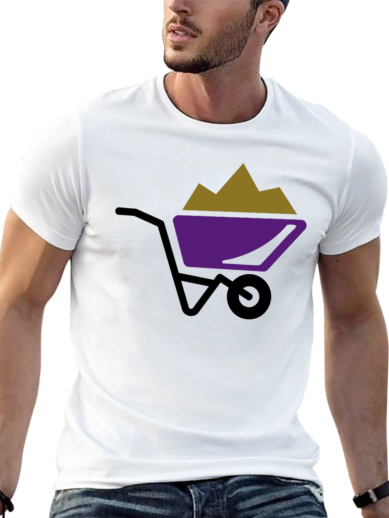 Wheelbarrow Graphic Tee - Black Cotton Shirt