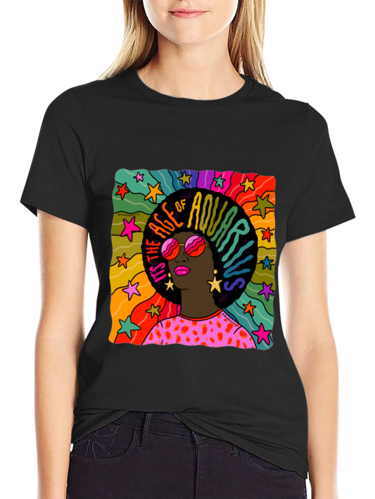 Age of Aquarius Graphic Tee - Retro Style