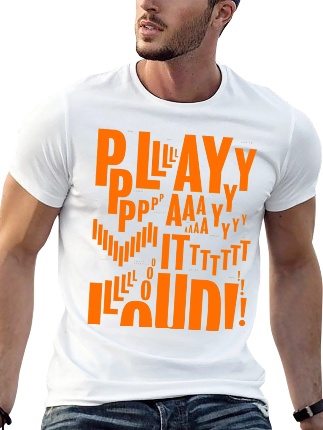 Play It Loud Graphic Tee - Black Cotton T-Shirt