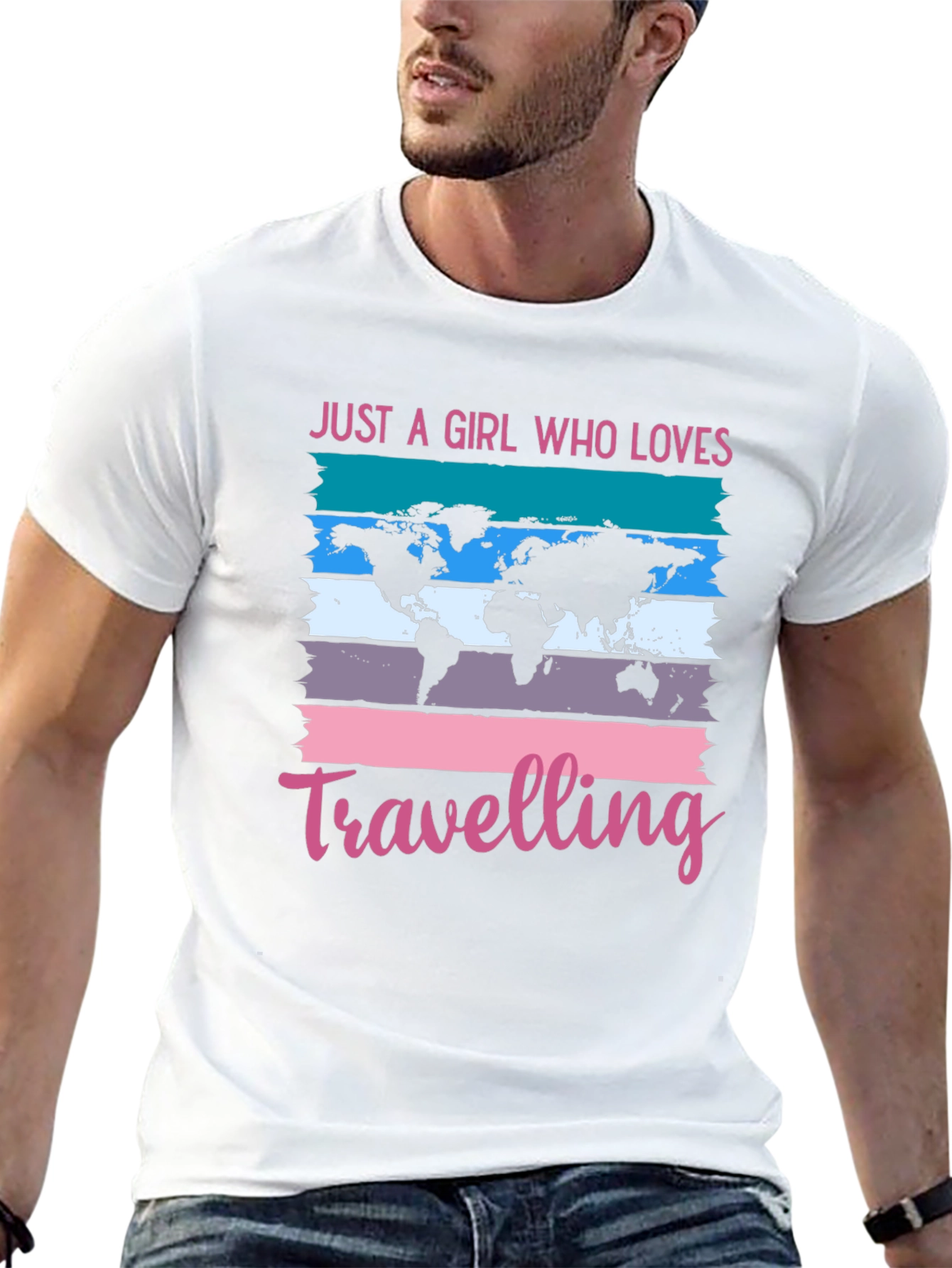 Girl Who Loves Traveling Graphic T-Shirt