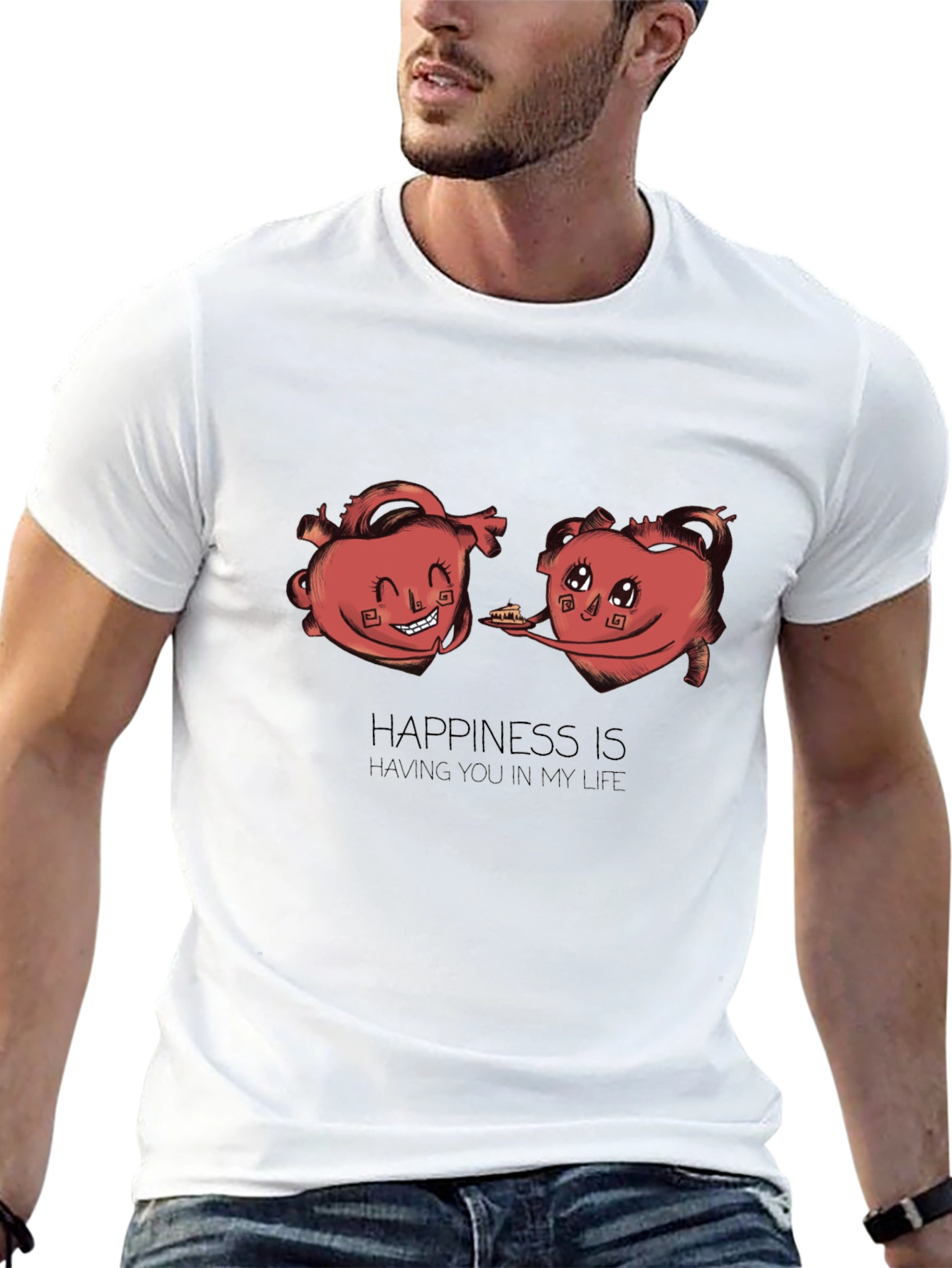 Happiness Hearts Graphic Tee
