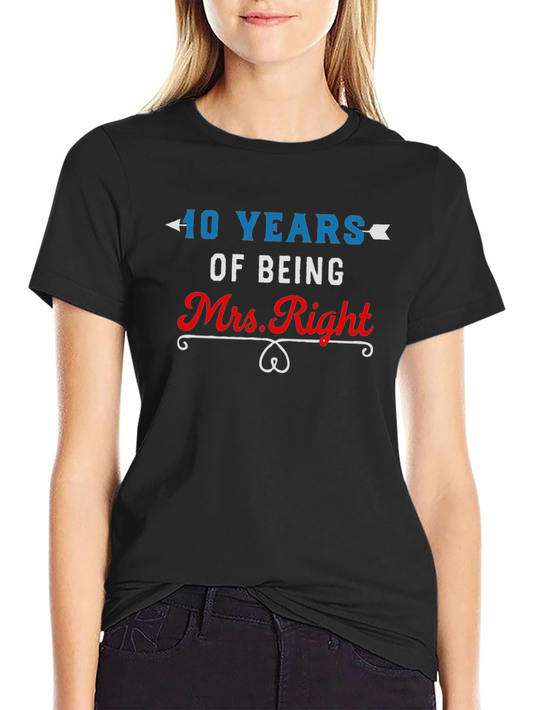 40 Years Mrs. Right Anniversary T-Shirt