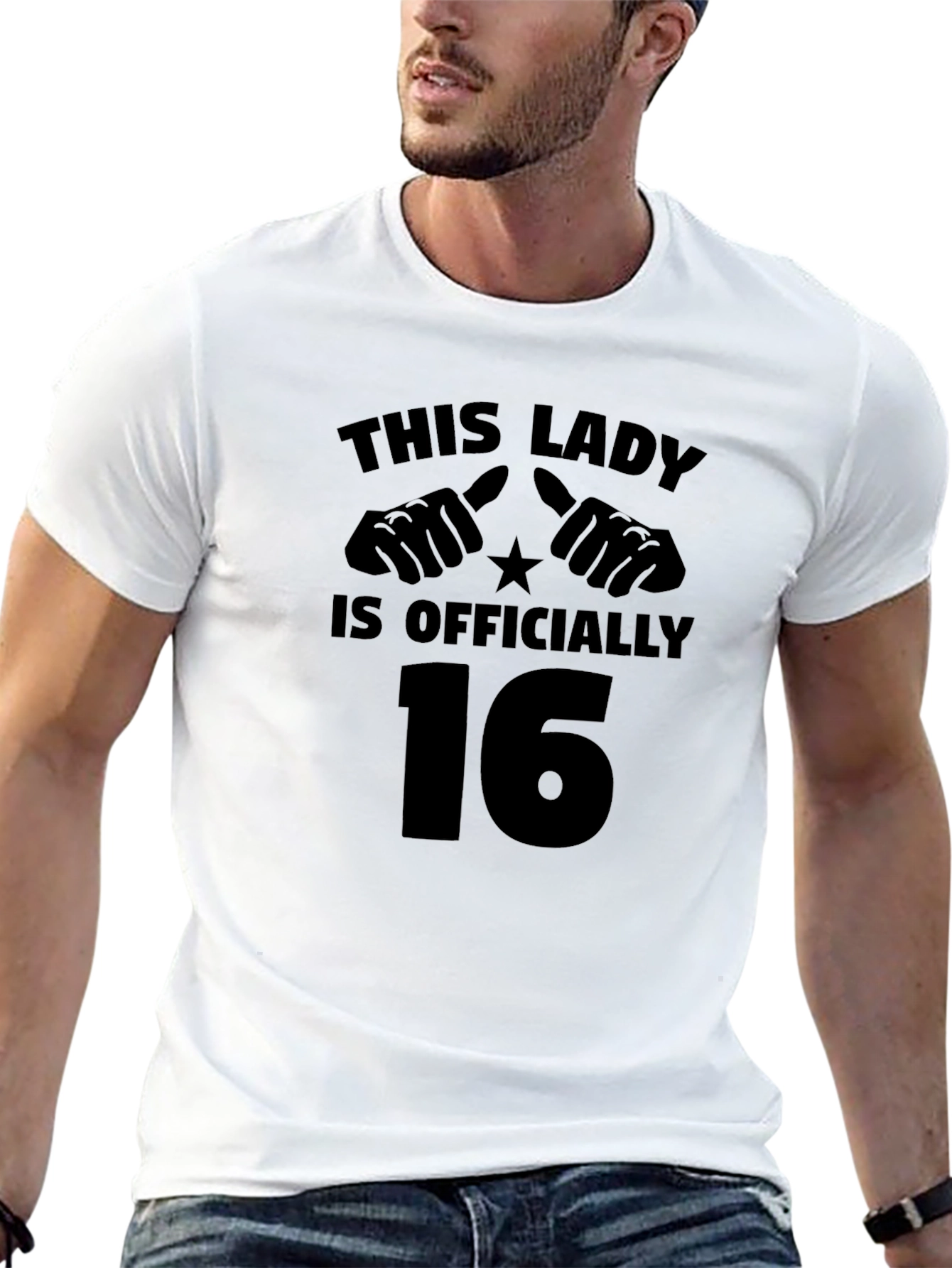 Officially 16 T-Shirt - Black Graphic Tee
