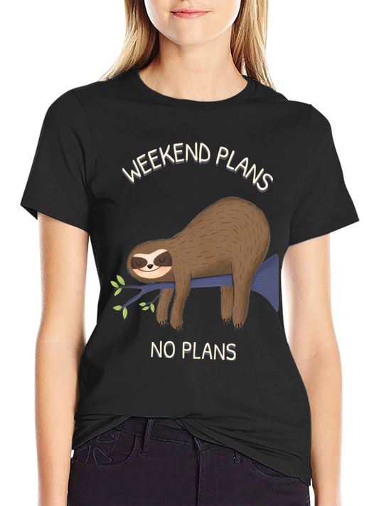 Weekend Plans Sloth T-Shirt - No Plans