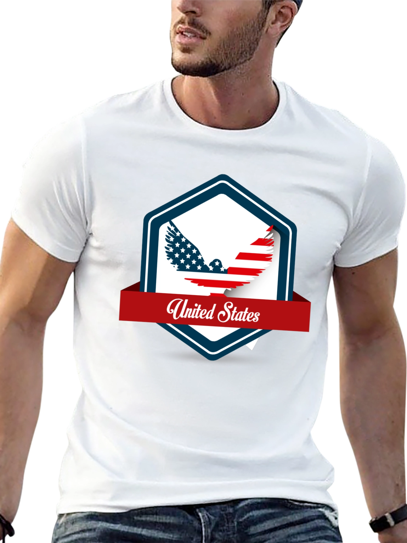 United States Eagle Graphic Black T-Shirt