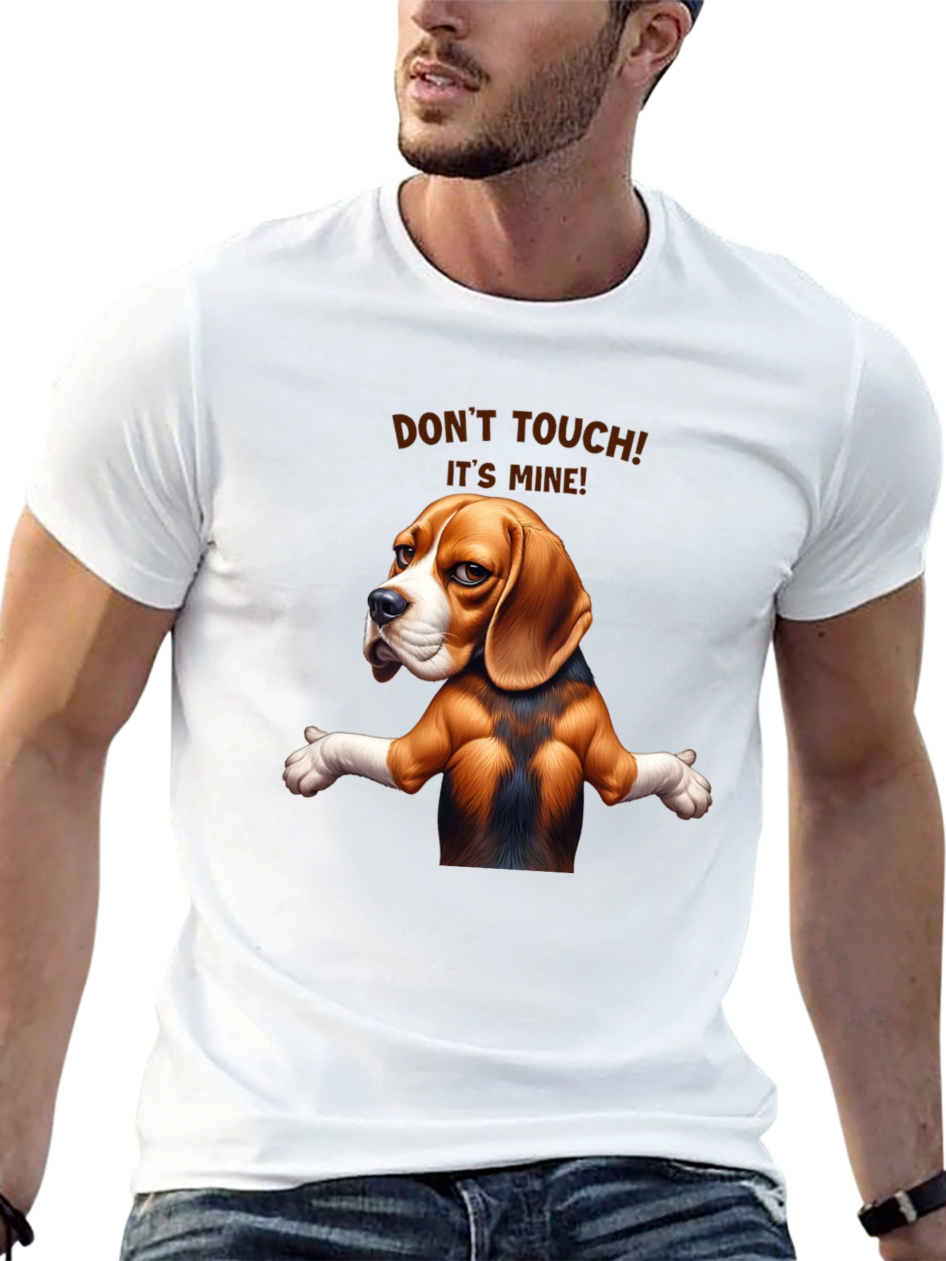 Funny Dog Graphic Tee - Dont Touch! Its Mine!