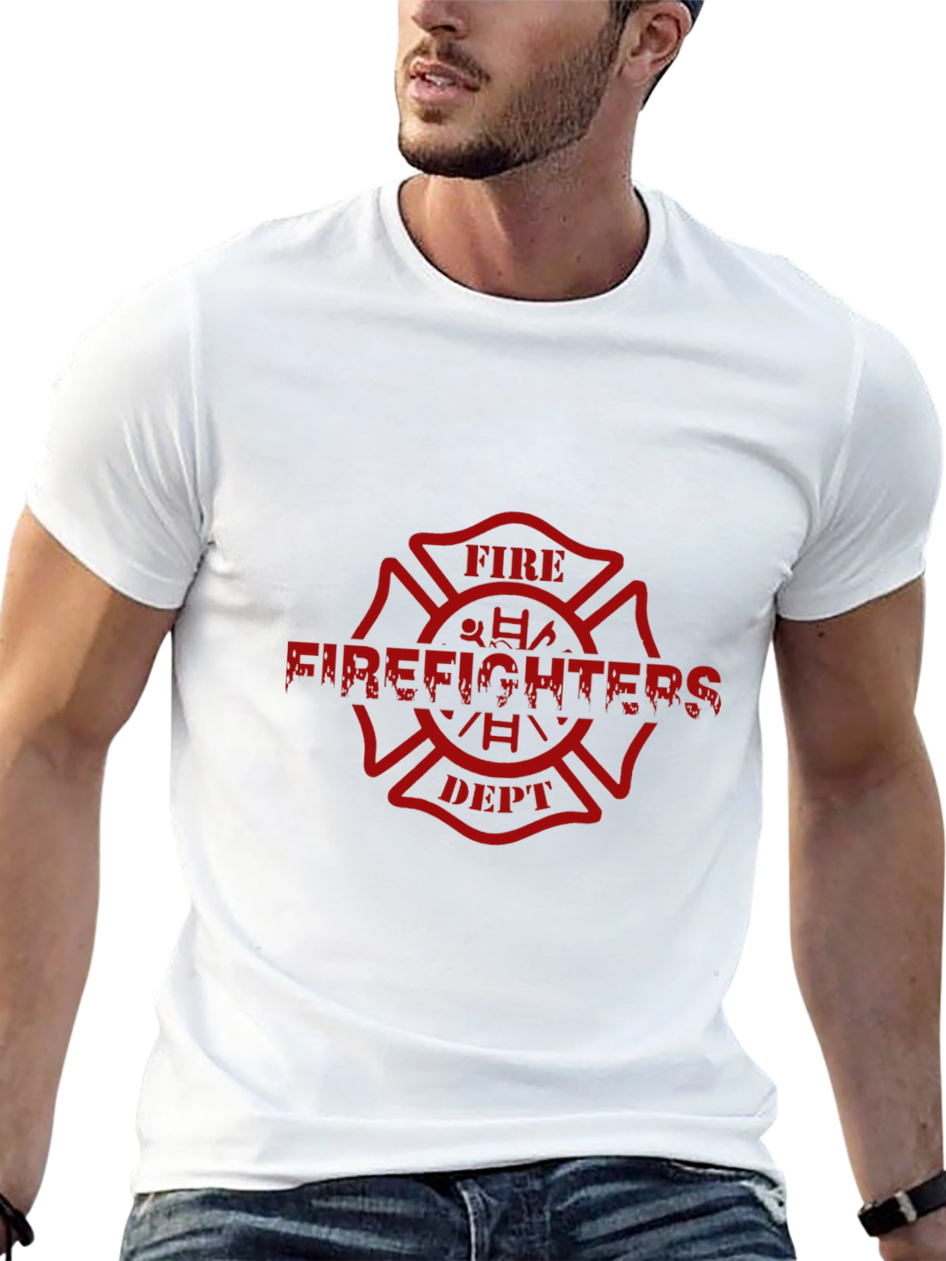 Firefighters Dept. Graphic Tee - Black Cotton Comfort