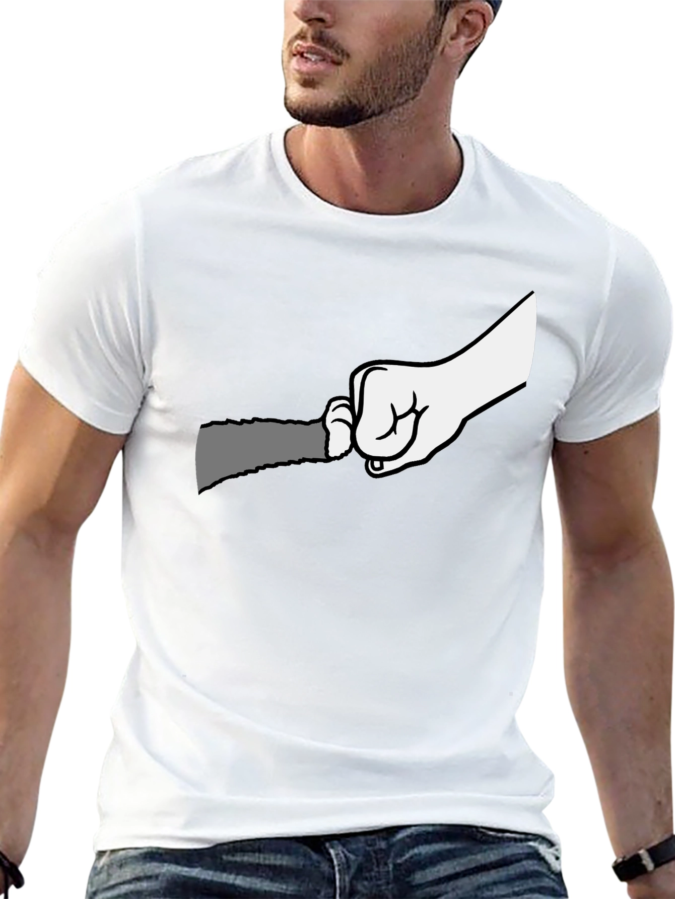Graphic T-Shirt: Hand Holding Grater Funny Cooking Tee