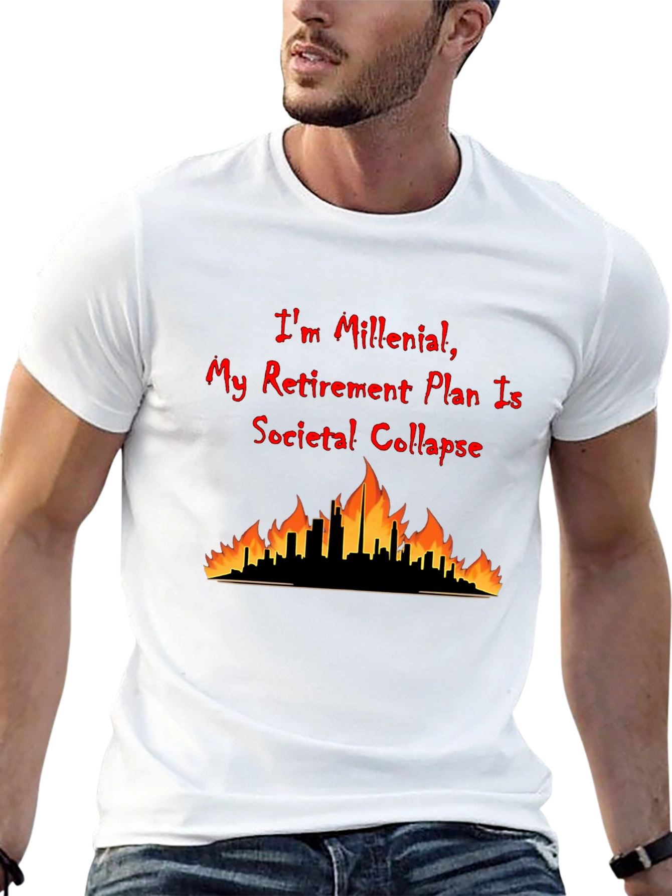 Millennial Societal Collapse Retirement Plan T-Shirt
