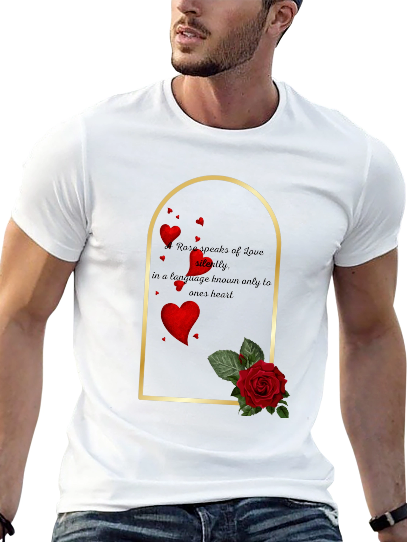 Rose Love T-Shirt - Silent Language Heart Tee