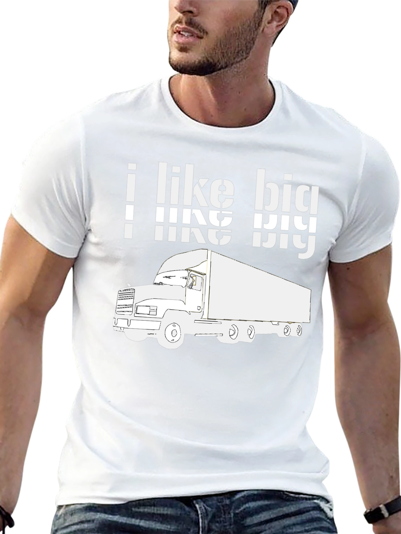 I Like Big Trucks Graphic Tee - Black
