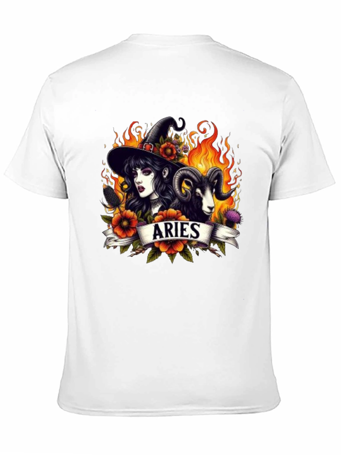 Aries Witch T-Shirt - Zodiac Astrology Graphic Tee