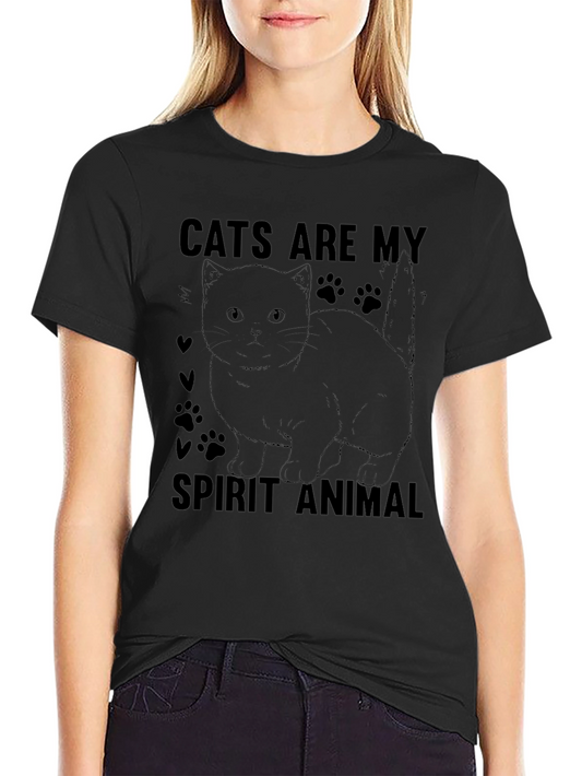 Cats Are My Spirit Animal T-Shirt Cat Lover Gift