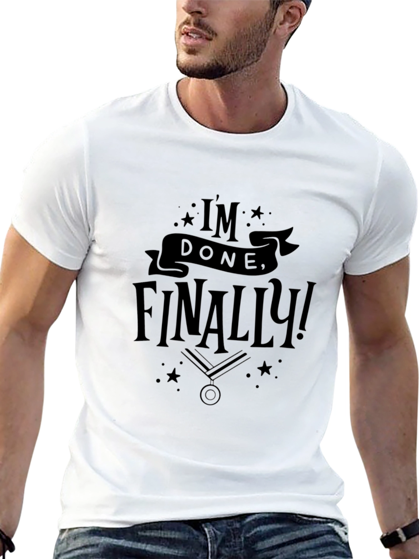 Im Done Finally! Black T-Shirt