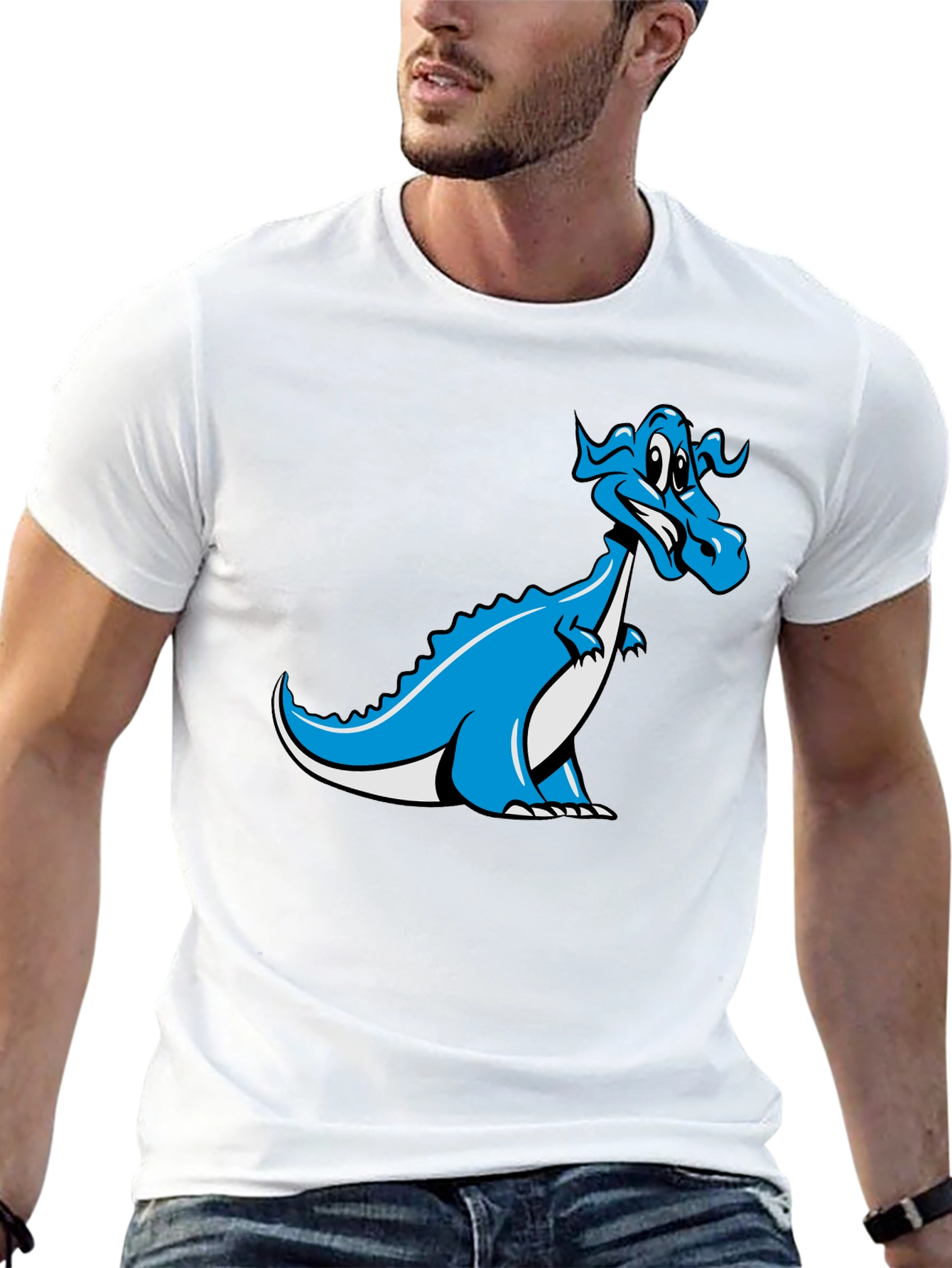 Cartoon Dragon Graphic T-Shirt
